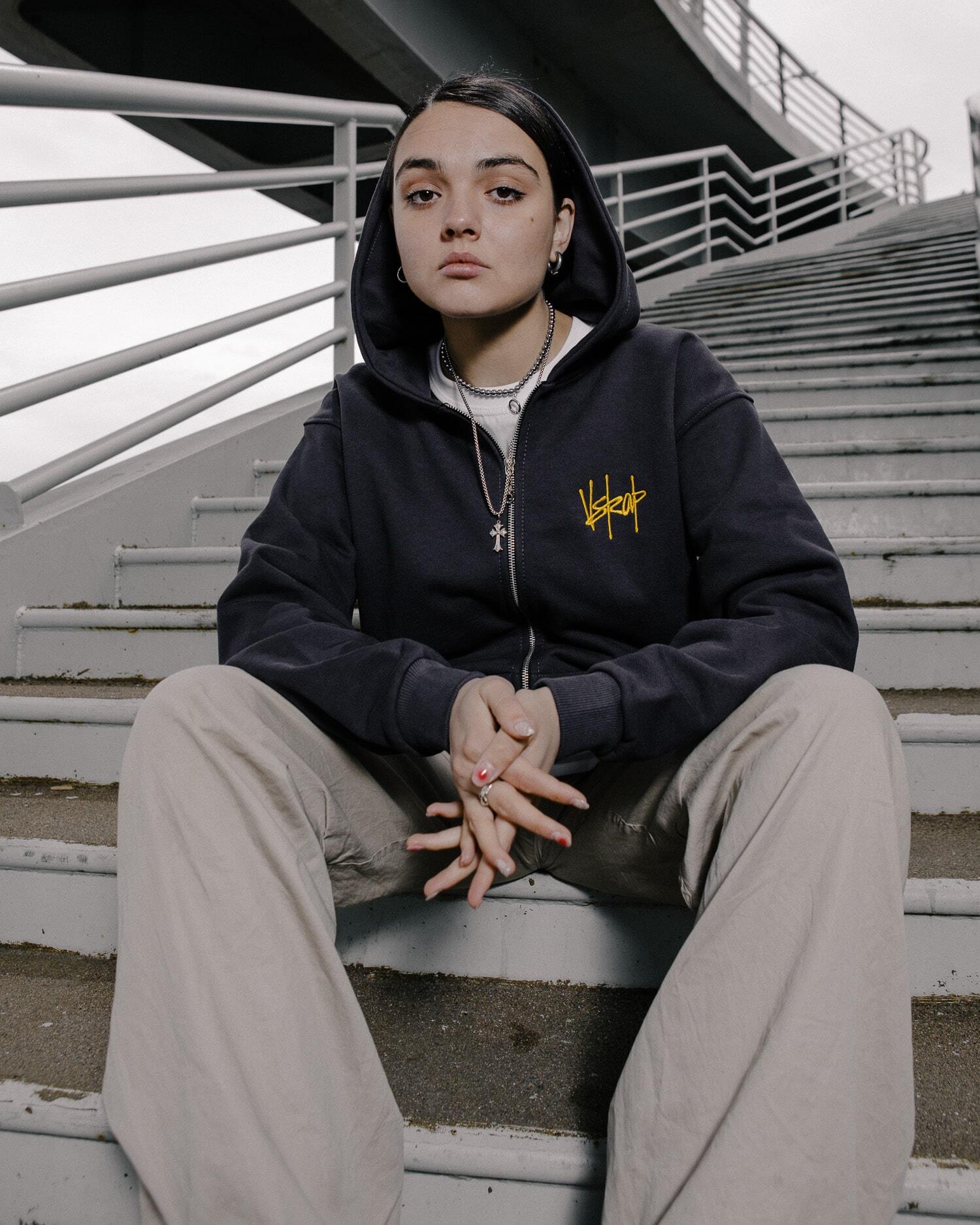 Худи "VSRAP basic" zip tag logo