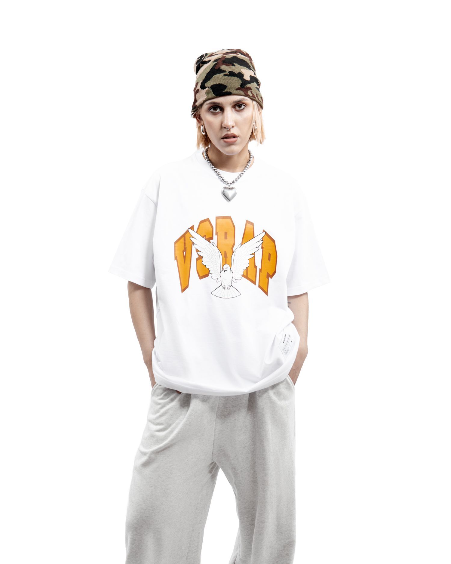 Футболка "vsrap pigeon" white