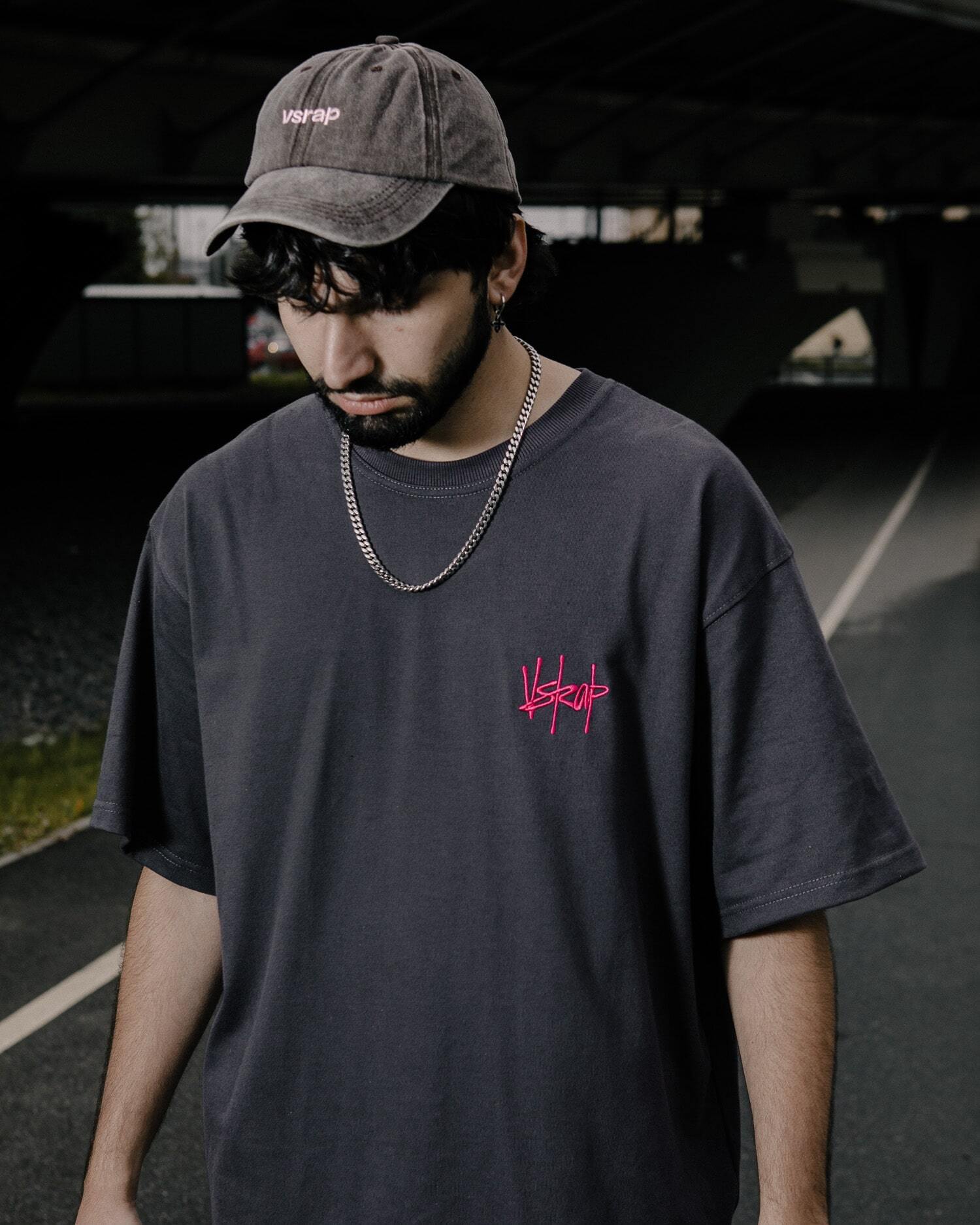 Футболка "VSRAP basic" tag logo / grey