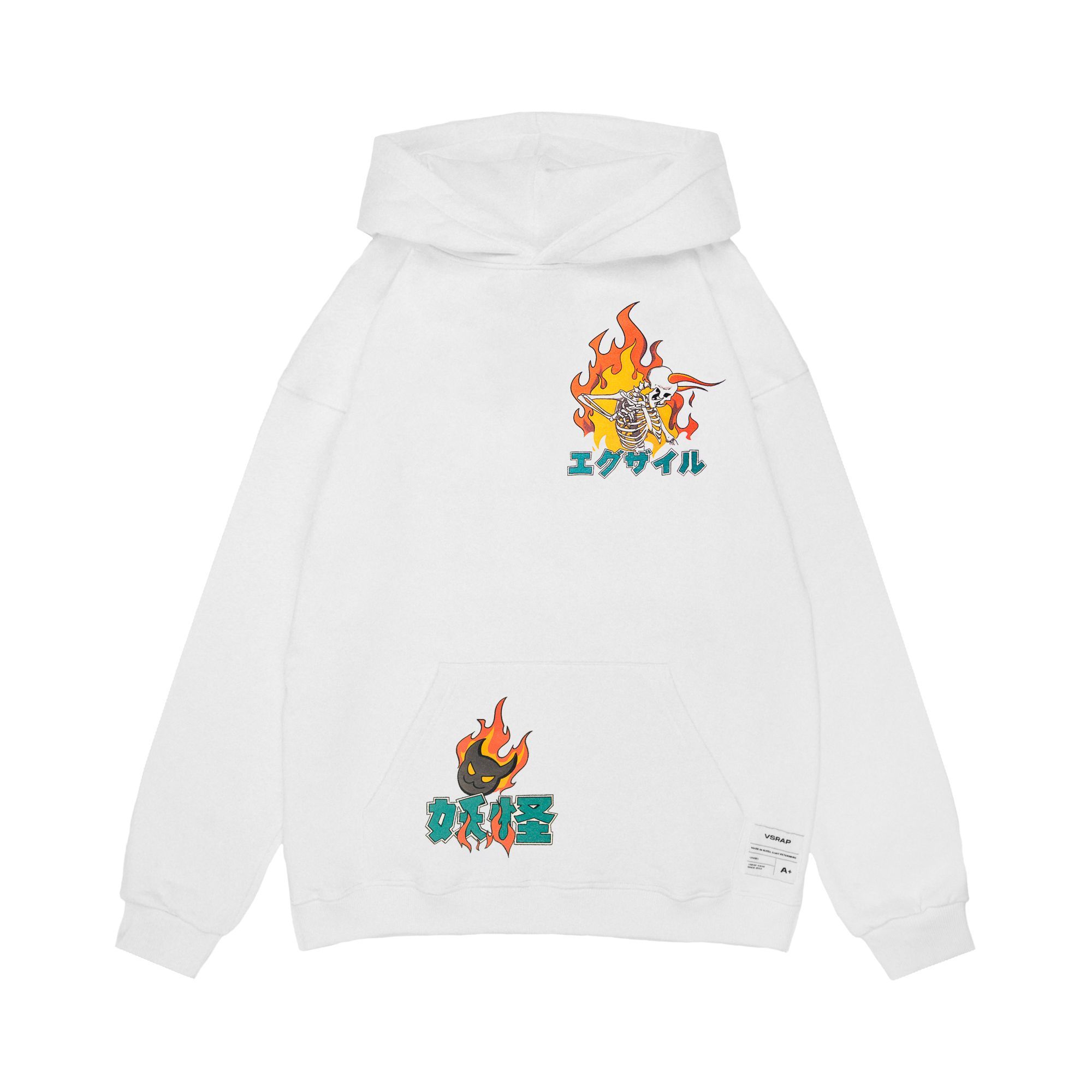 Худи "Akuma" белое от Exile