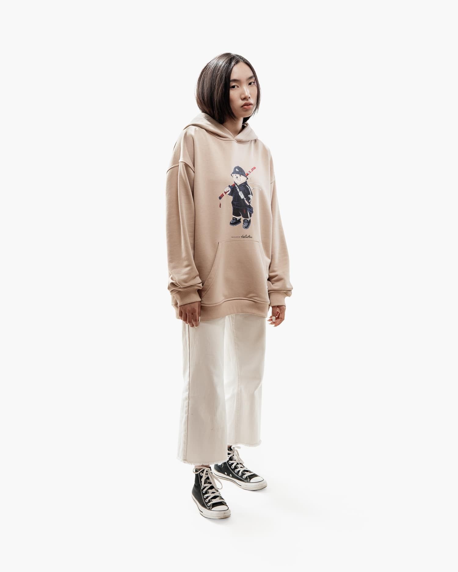 Худи "Samurai Bear" beige