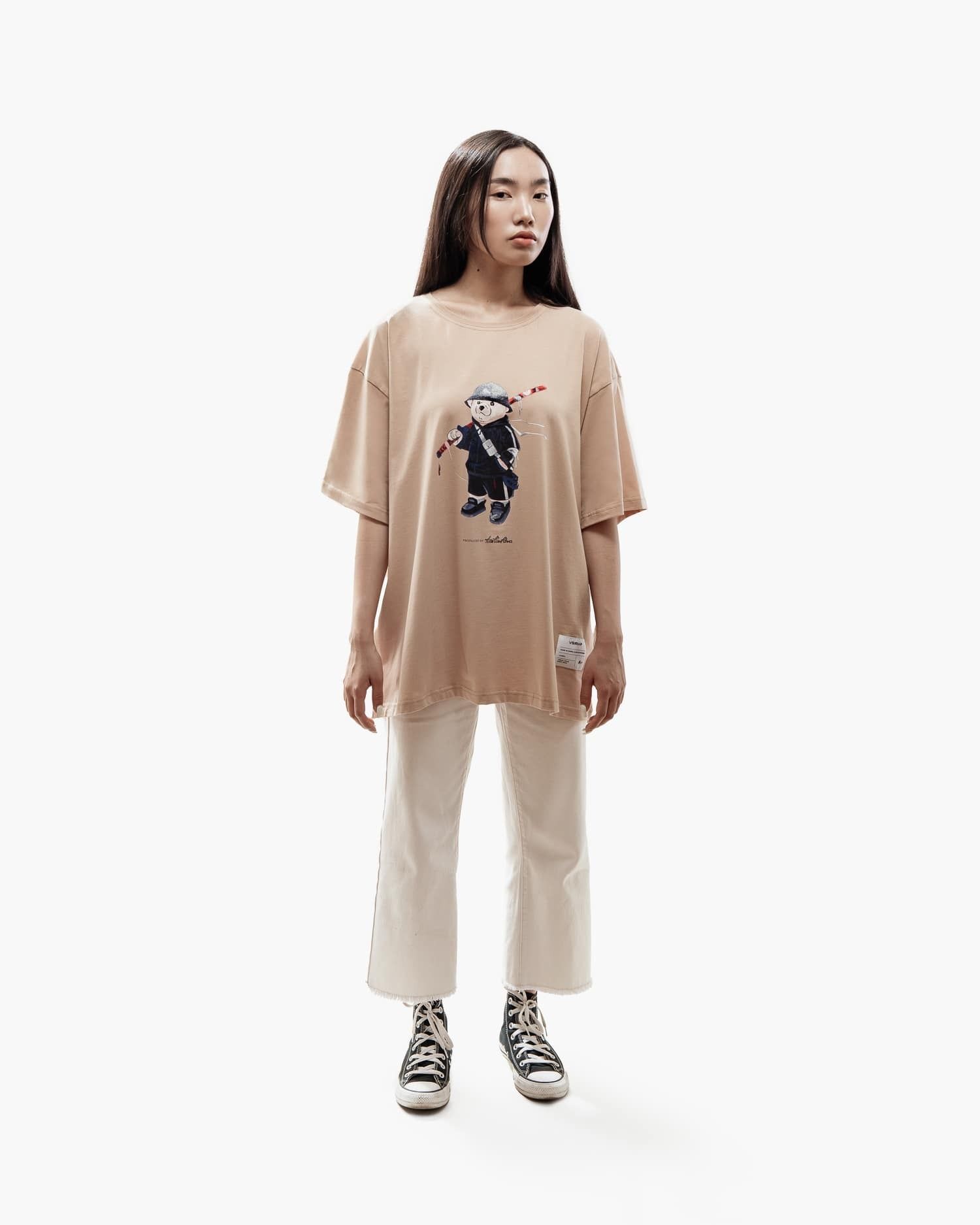 Футболка "Samurai Bear" beige