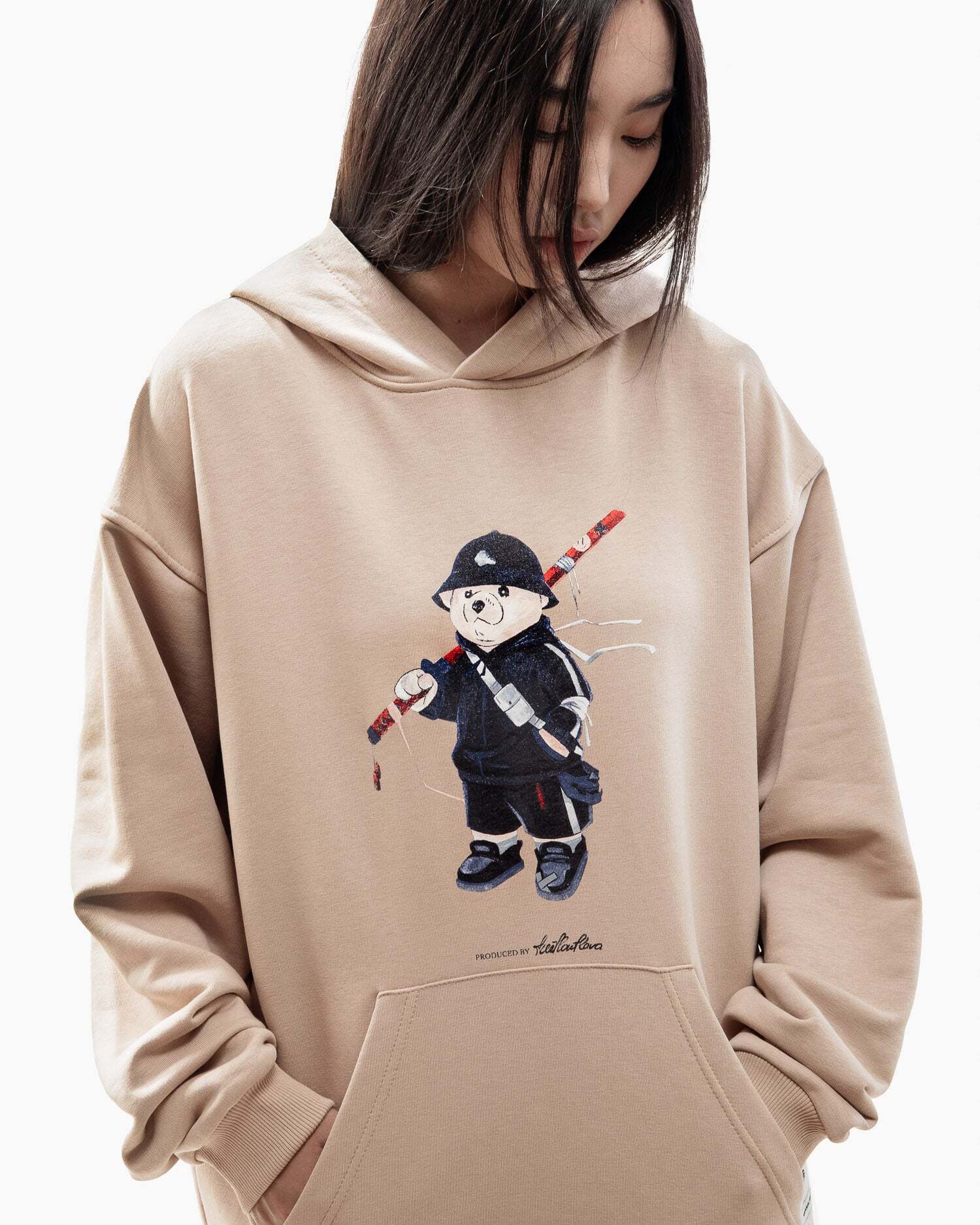 Худи "Samurai Bear" beige