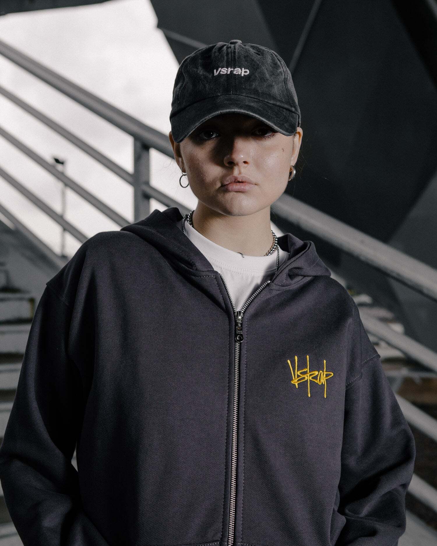 Кепка "VSRAP" grey / white logo