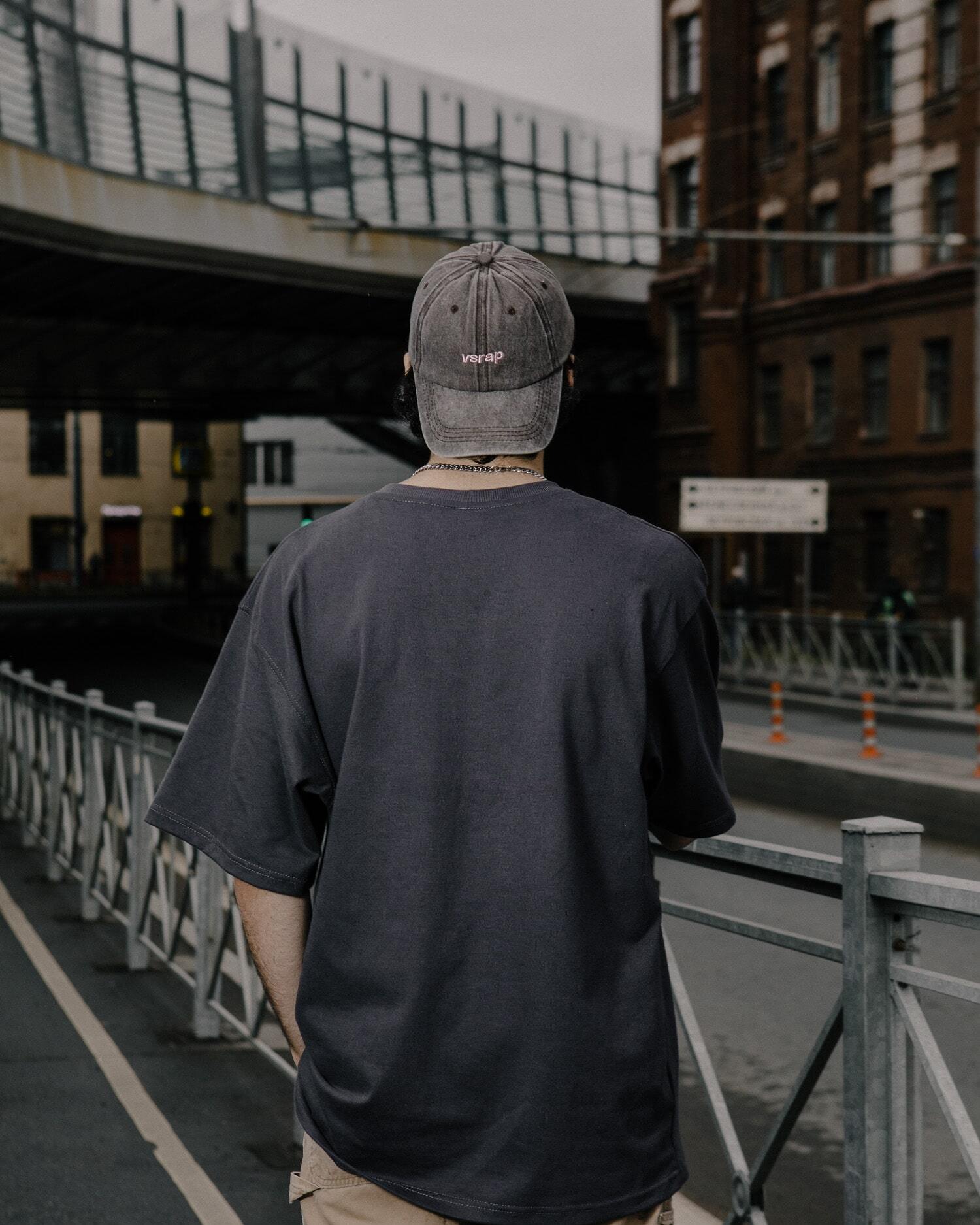 Кепка "VSRAP" brown / pink logo