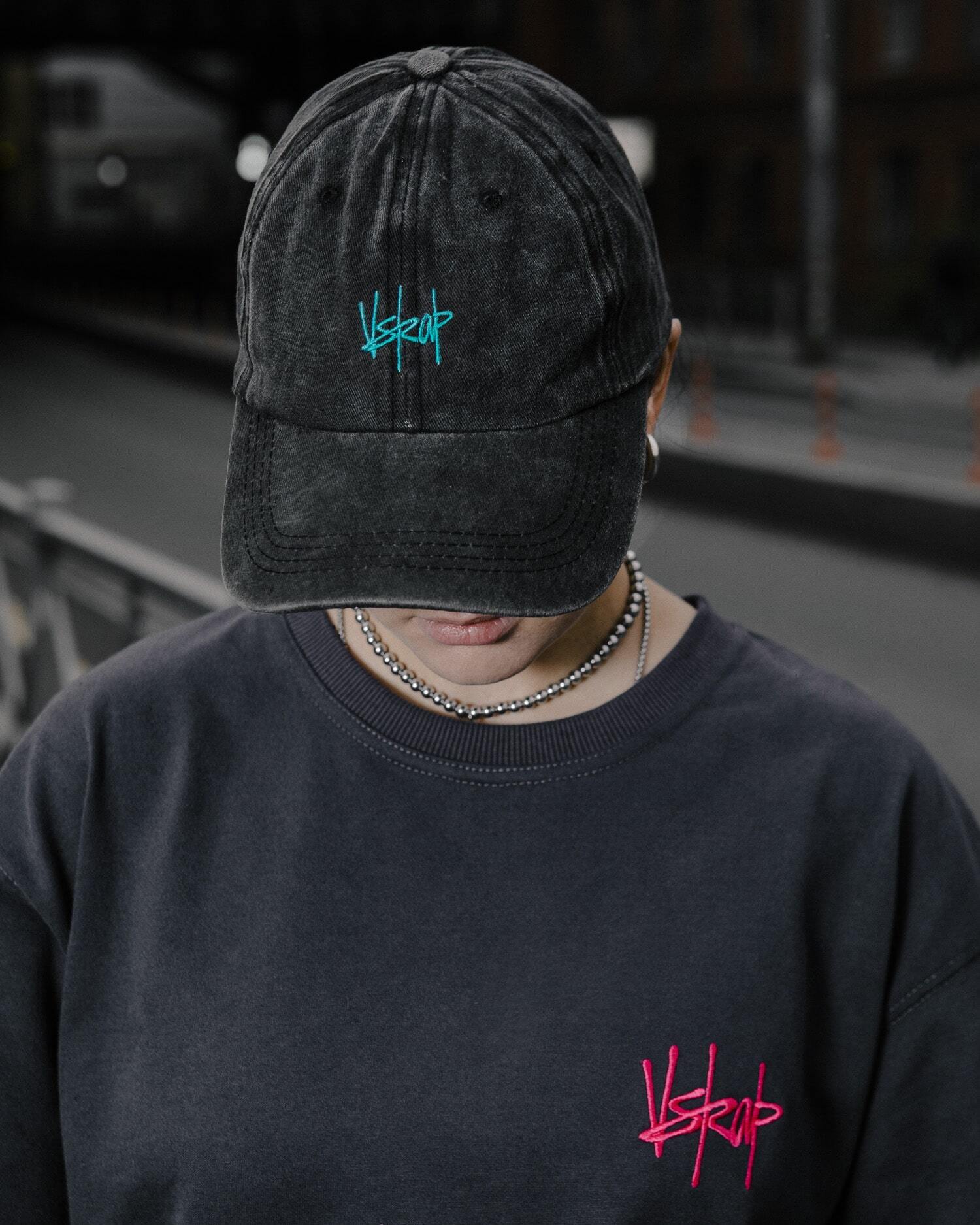 Кепка "VSRAP" grey / blue tag