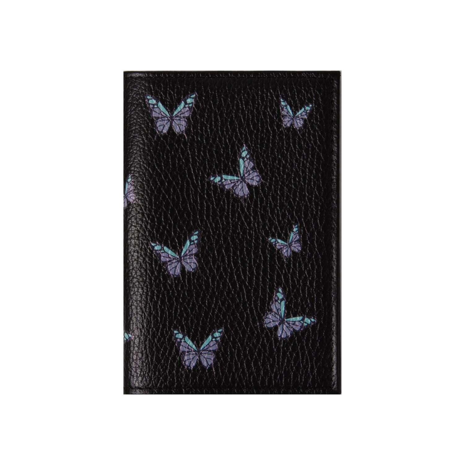 Обложка на паспорт "Butterfly" black