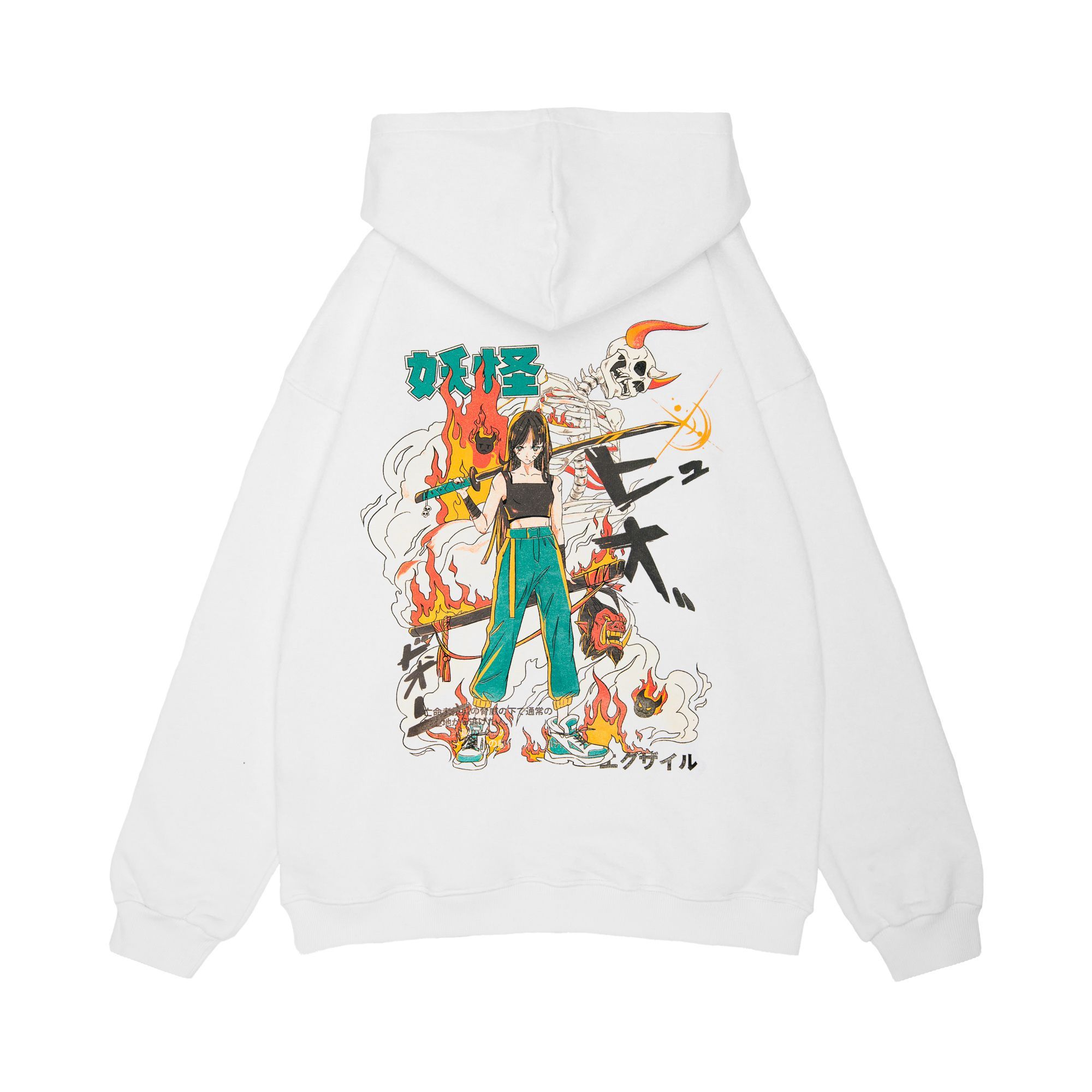 Худи "Akuma" белое от Exile