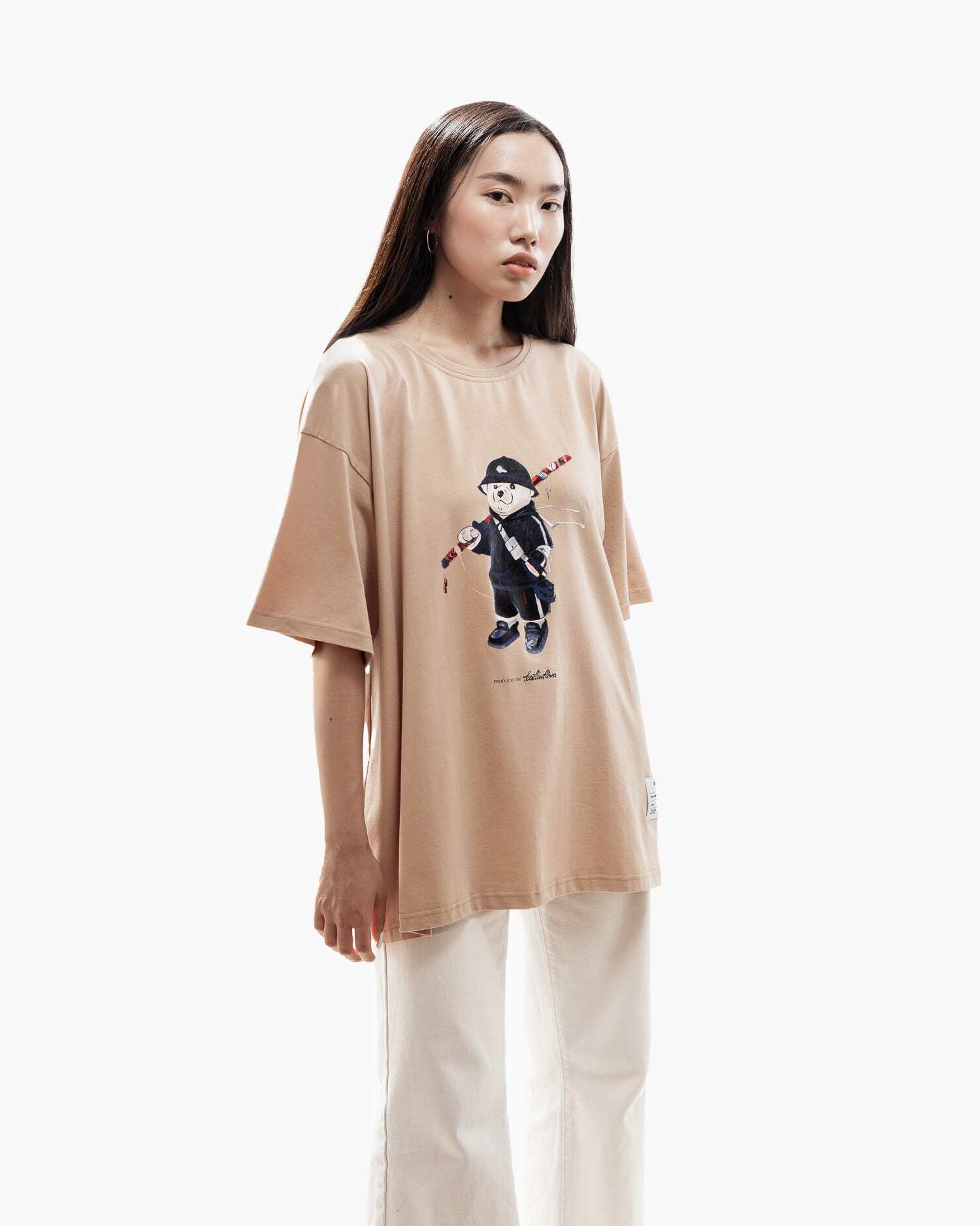 Футболка "Samurai Bear" beige