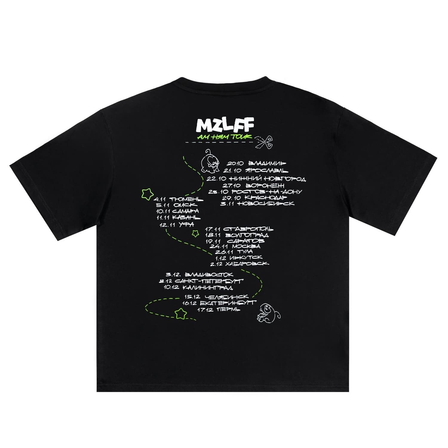 Футболка "Ам Ням Tour" black