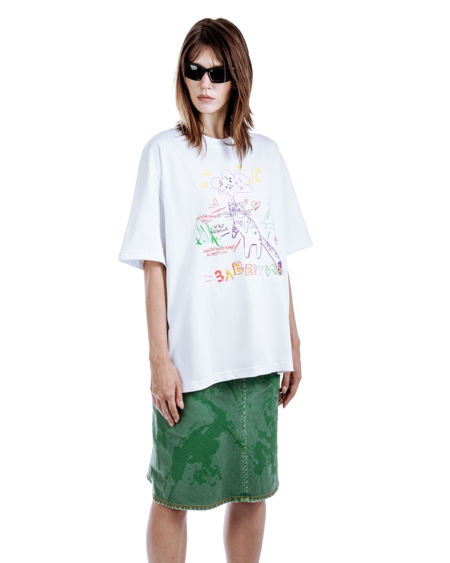 Футболка "Завертин" white