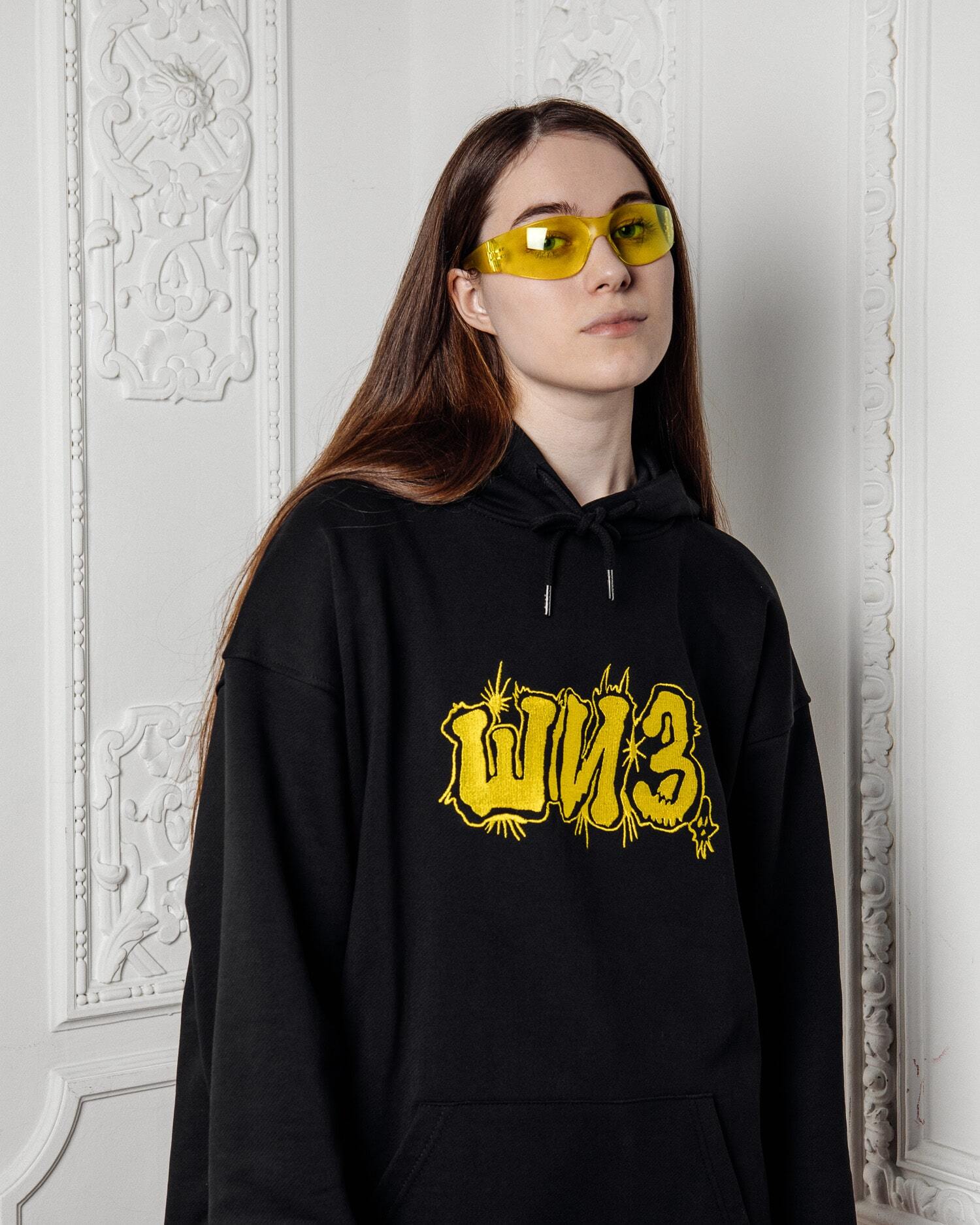 Худи "Шиз" black by ANTIHYPE X CUROMUSHKA