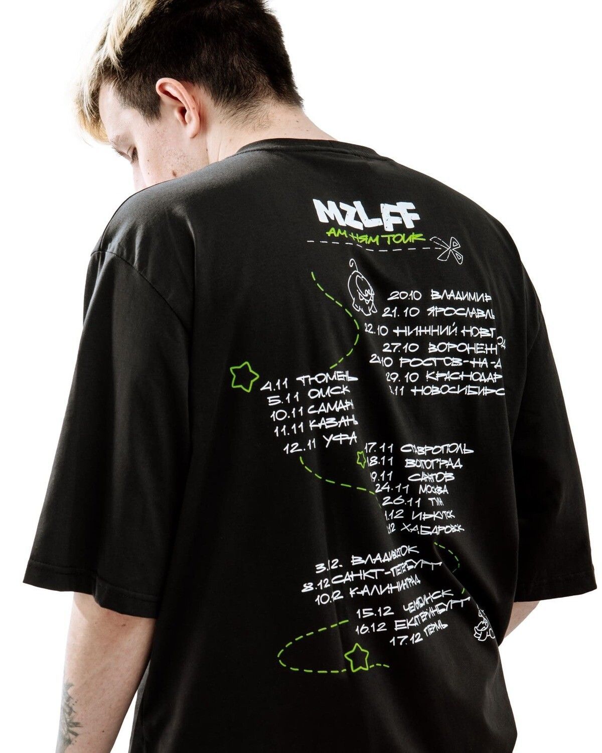Футболка "Ам Ням Tour" black
