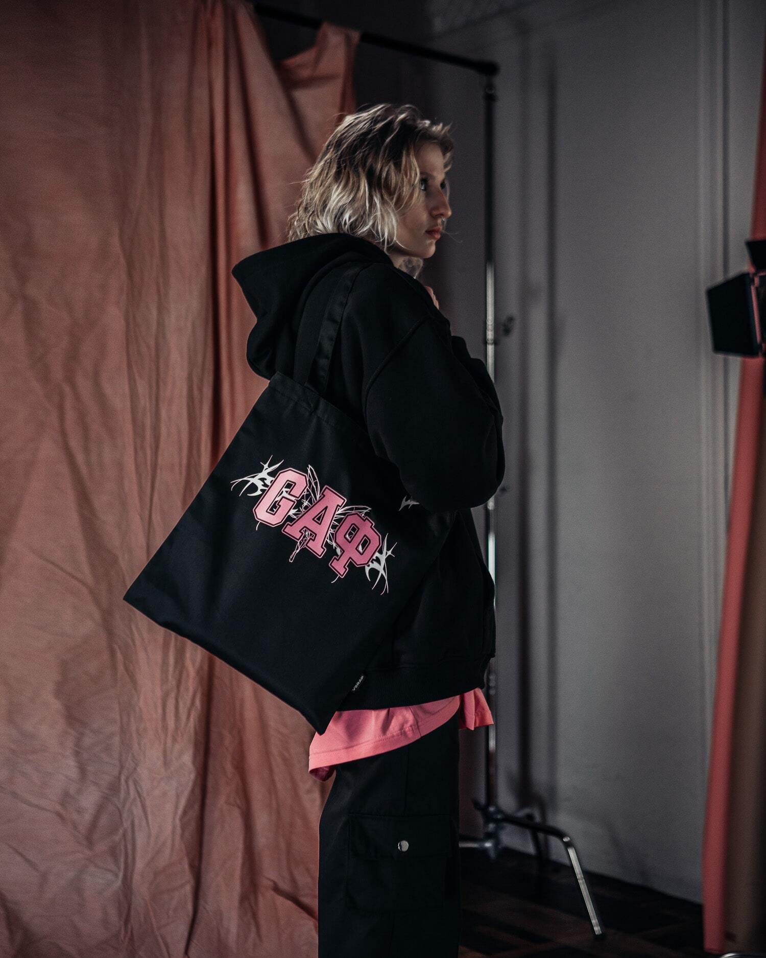 Шоппер "GAF" pink