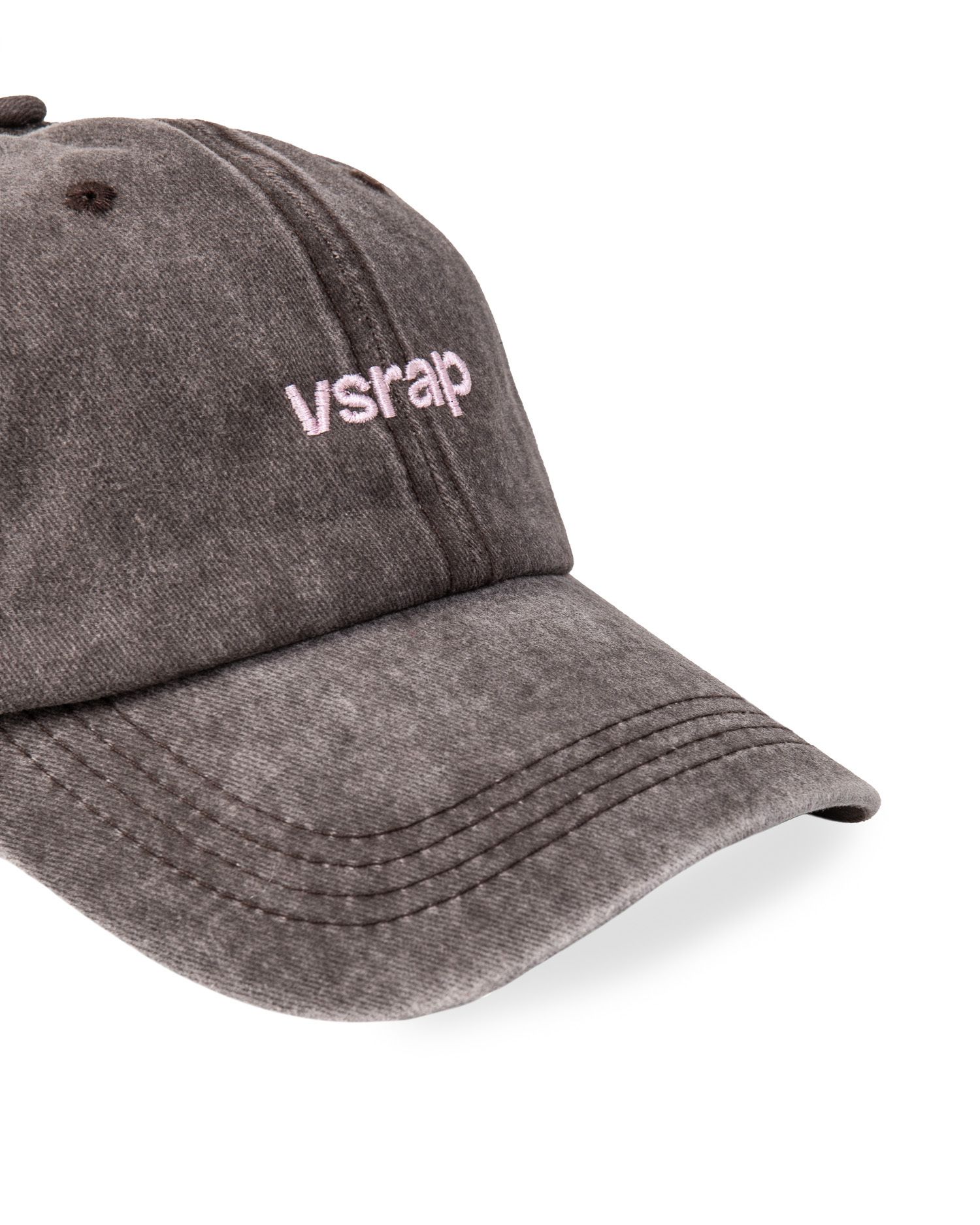 Кепка "VSRAP" brown / pink logo