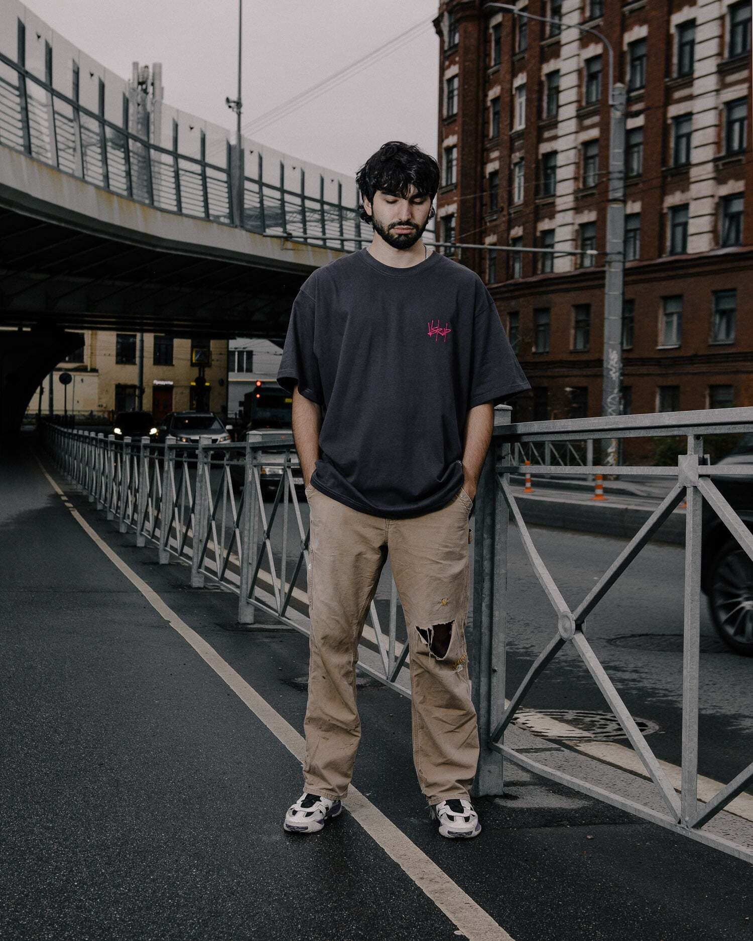 Футболка "VSRAP basic" tag logo / grey