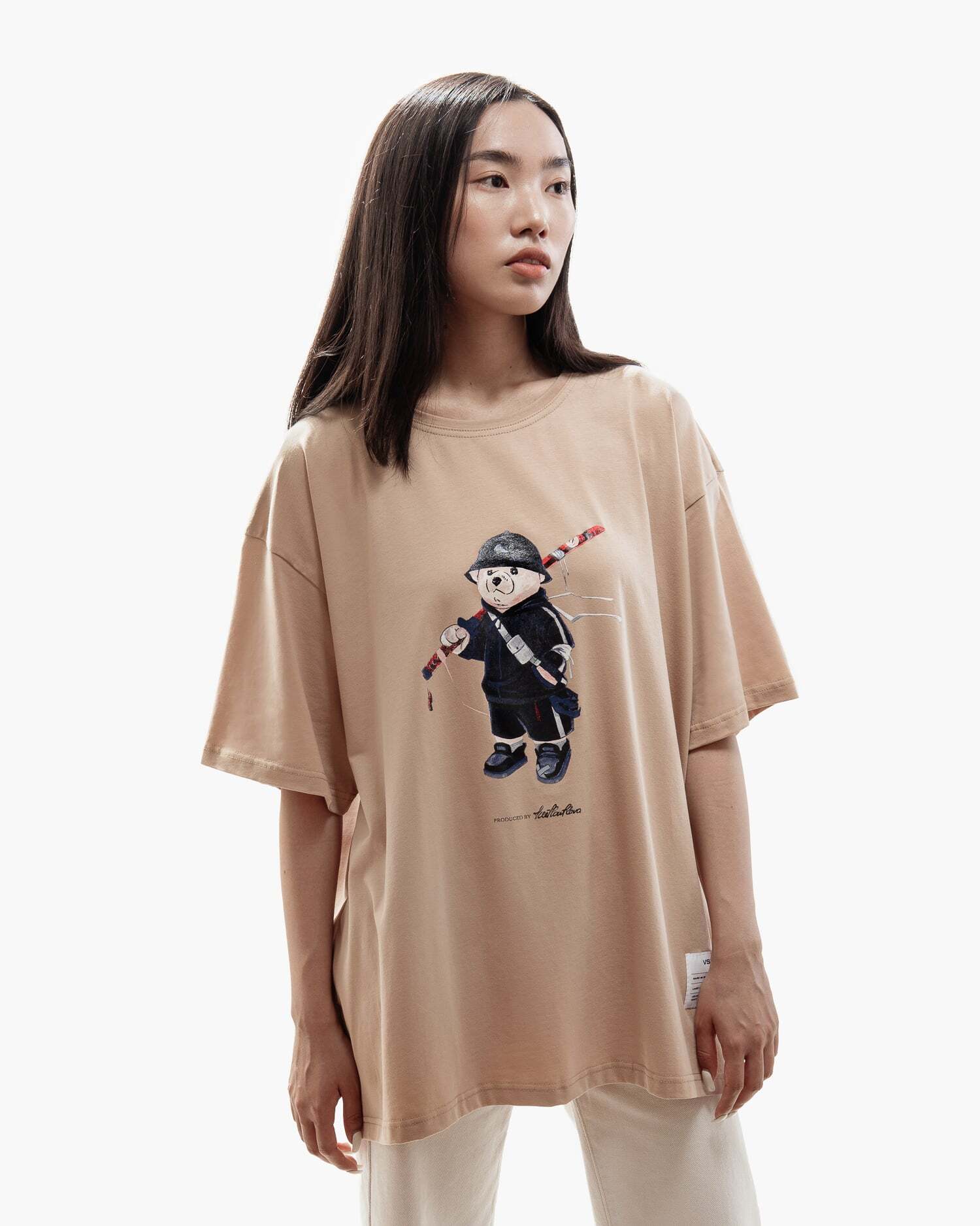 Футболка "Samurai Bear" beige